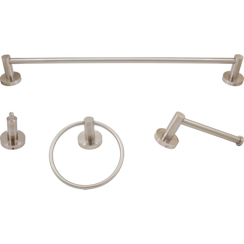 Conjunto de porta-toalhas Stone Harbor Zurich, 4 peças de níquel acetinado
