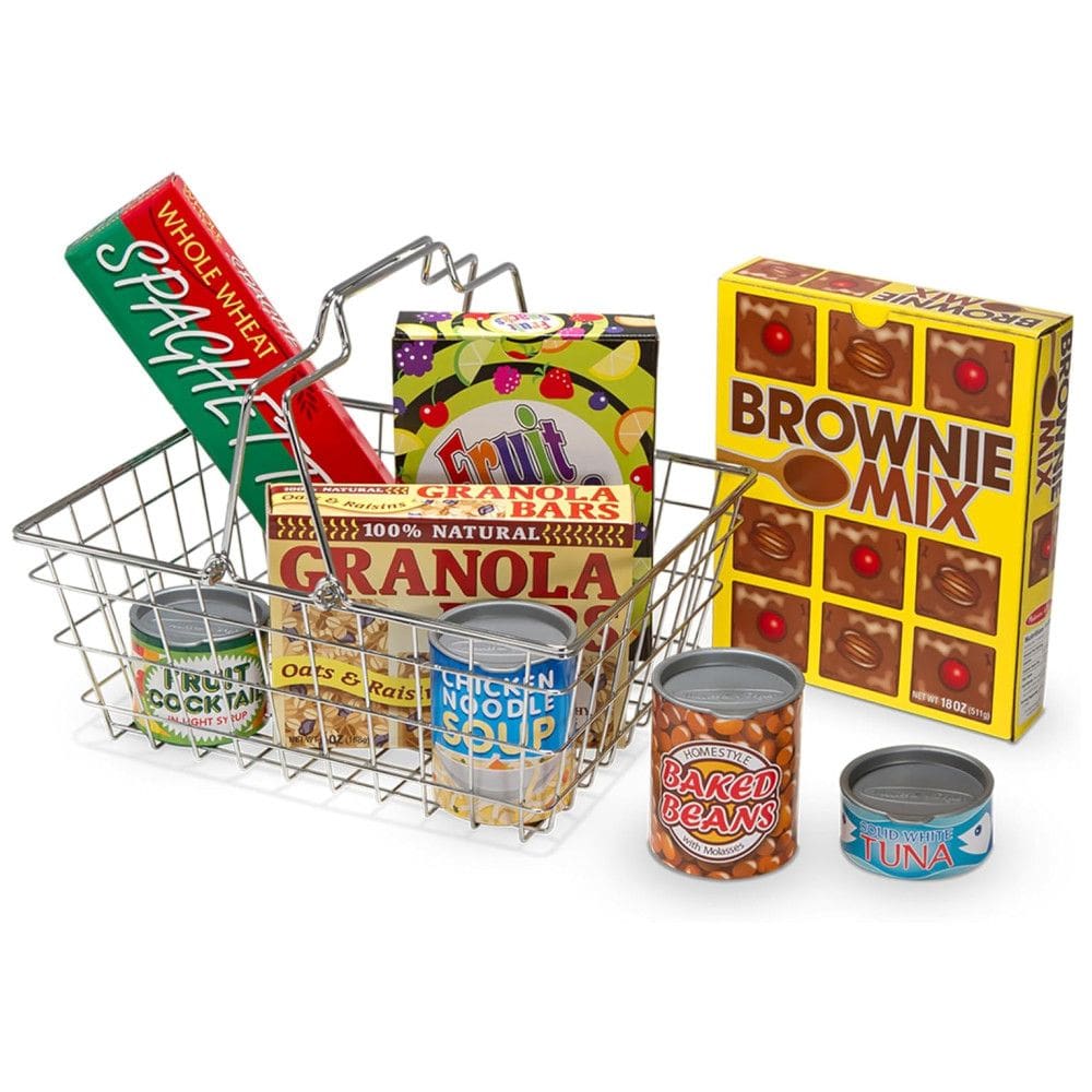 Kit Cesta de Compras Infantil com Produtos Realistas para Crianças Acima de 3 Anos, Melissa & Doug