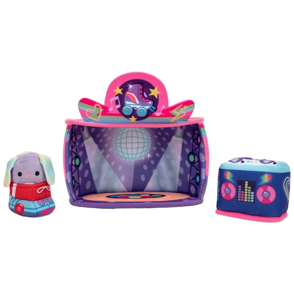 Pelúcia de 5 cm Danya Squishmallows com Playset para Crianças, Squishville SQM0324, Colorido