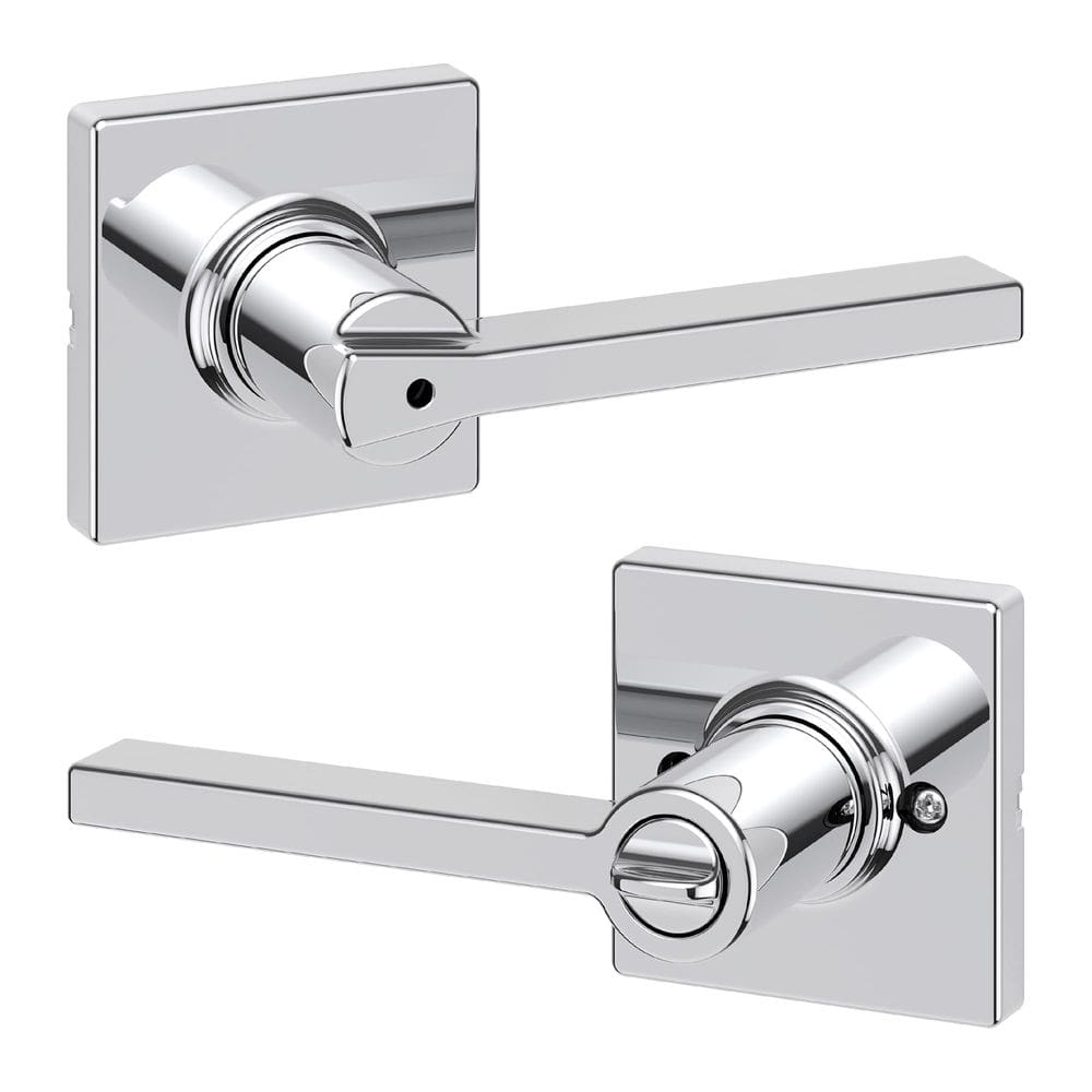 Maçaneta de porta Kwikset Casey Interior Privacy com fechadura cromada