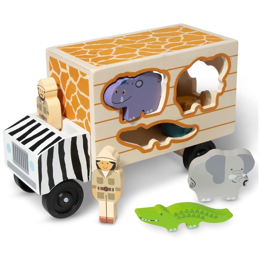 Caminhão de Resgate de Animais Infantil com 7 Animais e 2 Bonecos para Crianças Acima de 2 Anos, Melissa & Doug