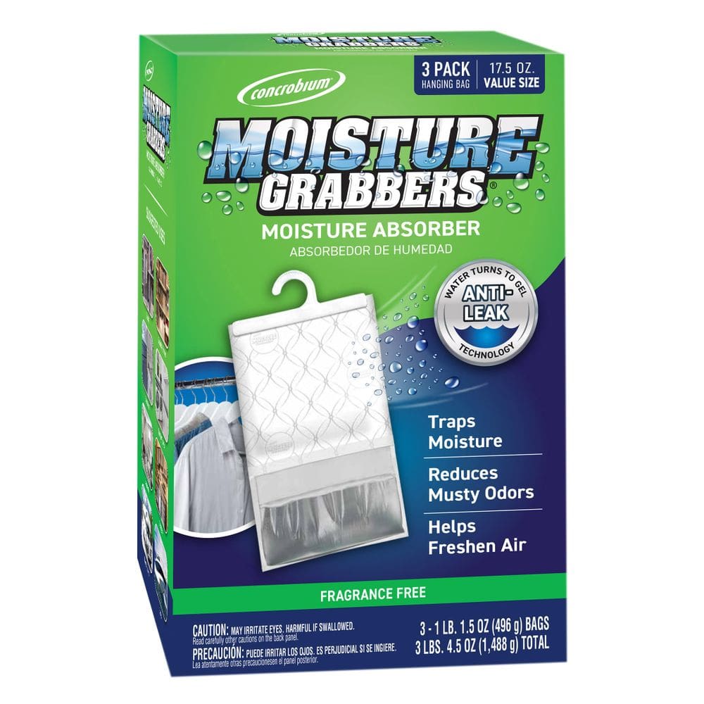 Absorvedor de umidade Concrobium Moisture Grabbers, caixa de 3 sacos