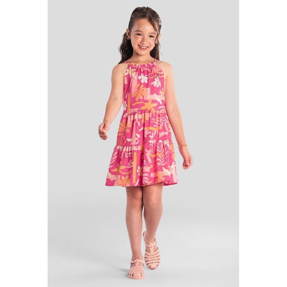Vestido infantil menina floral Brandili
