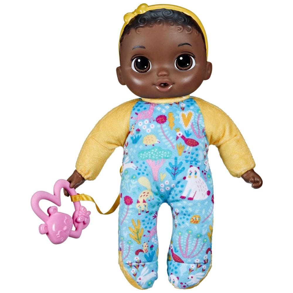Boneca Macia e Fofa 27 cm com Acessório de Mordedor para Crianças Acima de 3 Anos, Baby Alive, Cabelo Preto