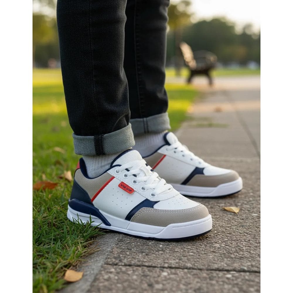 Tênis Casual Juvenil Via Vip Sneaker Camurça Menino