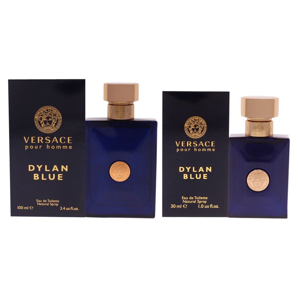 Conjunto de 2 peças de perfume Versace Dylan Blue para homens
