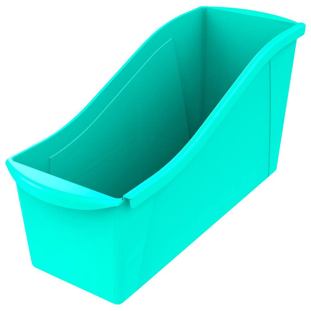 Caixa de livros Storex Interlocking Large Teal 36x13x18cm