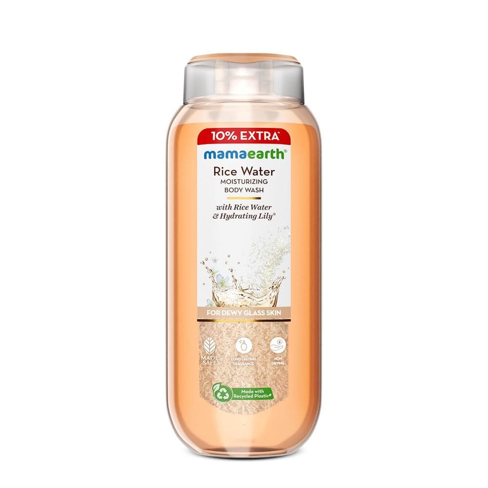 Sabonete corporal MAMAEARTH Hidratante com Água de Arroz 275mL com Lírio