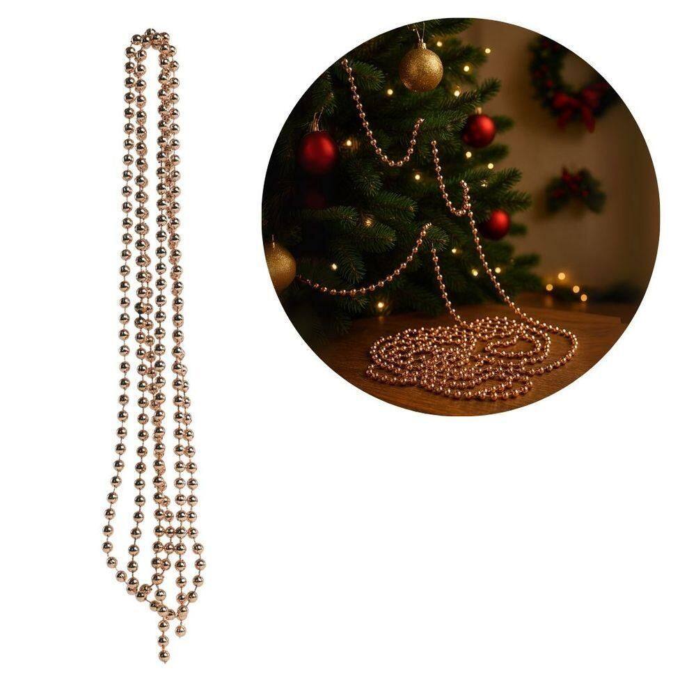 Corrente Bolinhas Decorativas 8mm Rosê Gold 1,8 Metros - Magizi