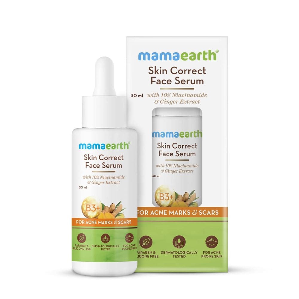 Sérum Mamaearth Skin Correct com niacinamida e gengibre 30 ml