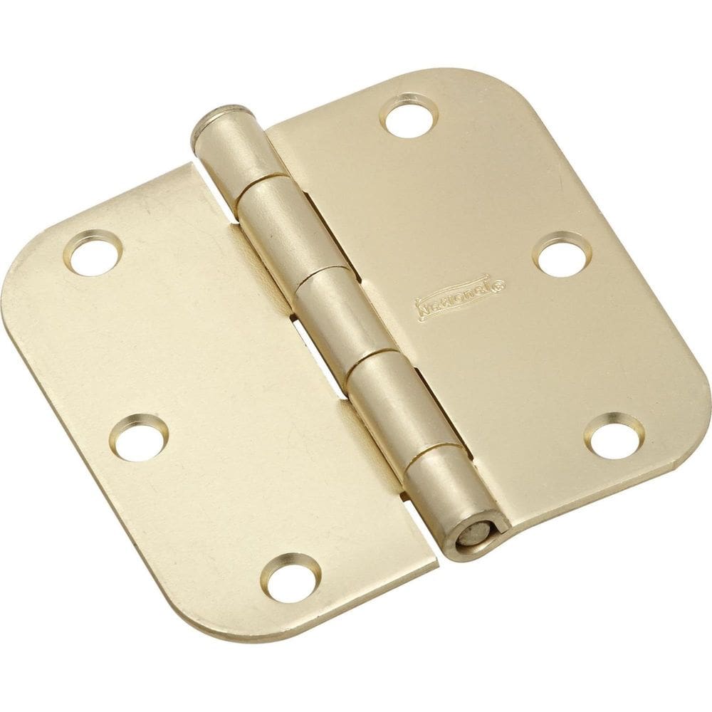 Dobradiça de porta NATIONAL MFG N830-224 9 cm em latão acetinado