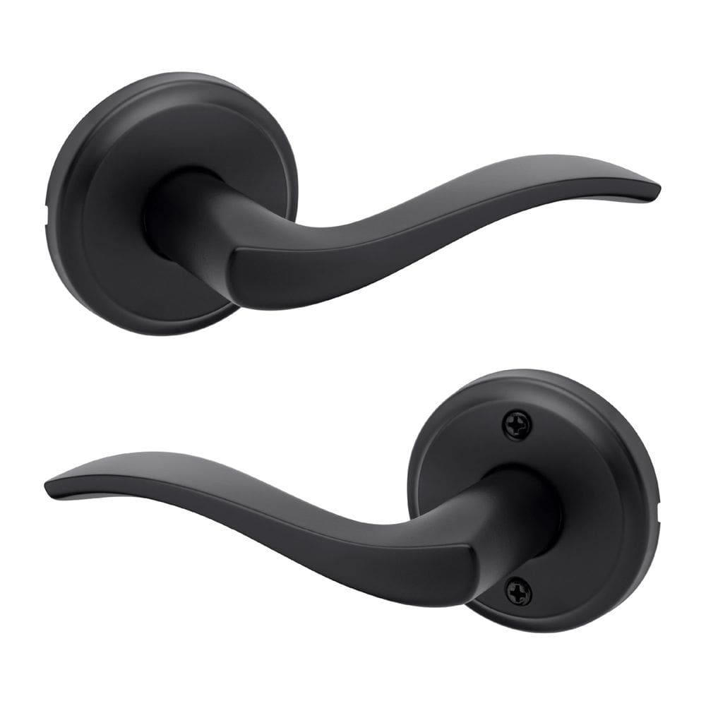 Maçaneta de porta Kwikset Sedona Passage Matte Black Microban