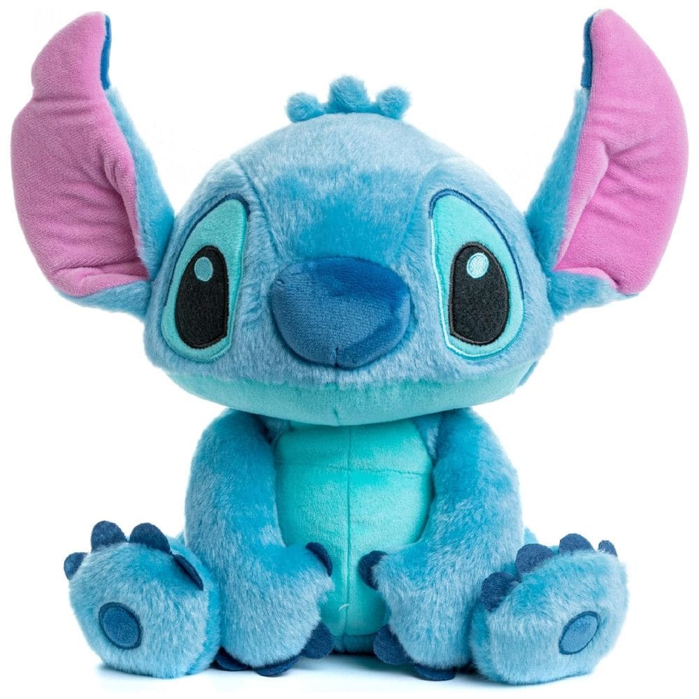 Pelúcia Stitch 22 cm de Altura com Bordados Detalhados, Orelhas Grandes e Função de Rir, Girar e Falar para Bebês e Crianças