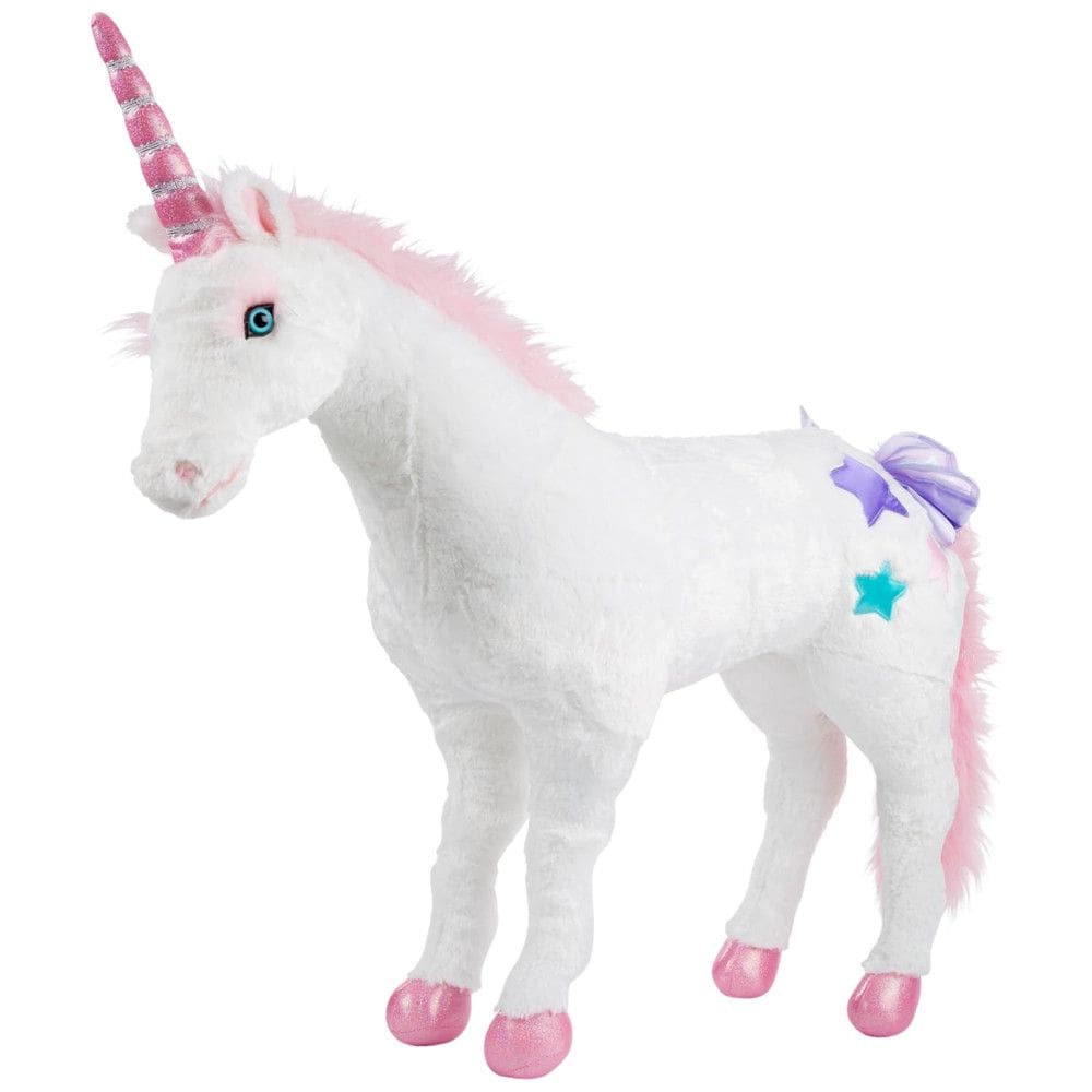 Pelúcia Unicórnio 60 cm de Altura com Design Realista para Crianças Acima de 3 Anos, Melissa & Doug, Branco