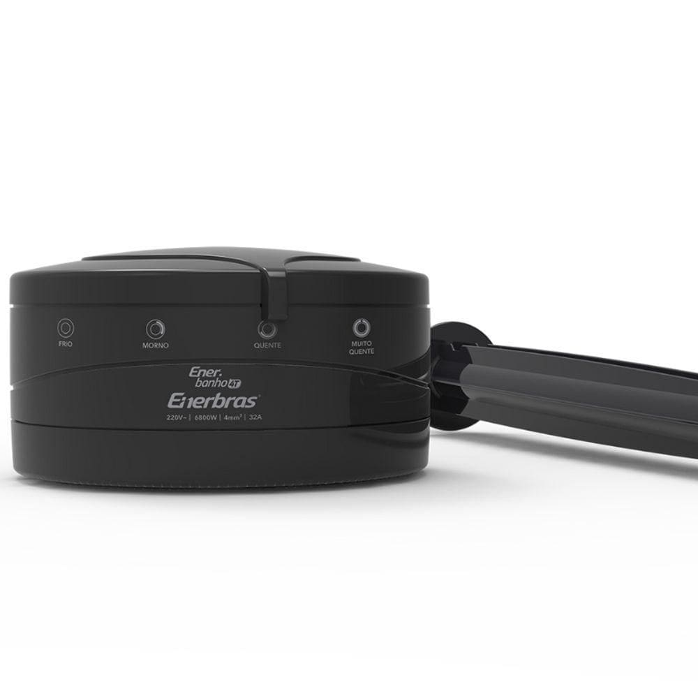 Kit Chuveiro Enerbanho 4t + Braço 6800w-220w Preto Enerbras