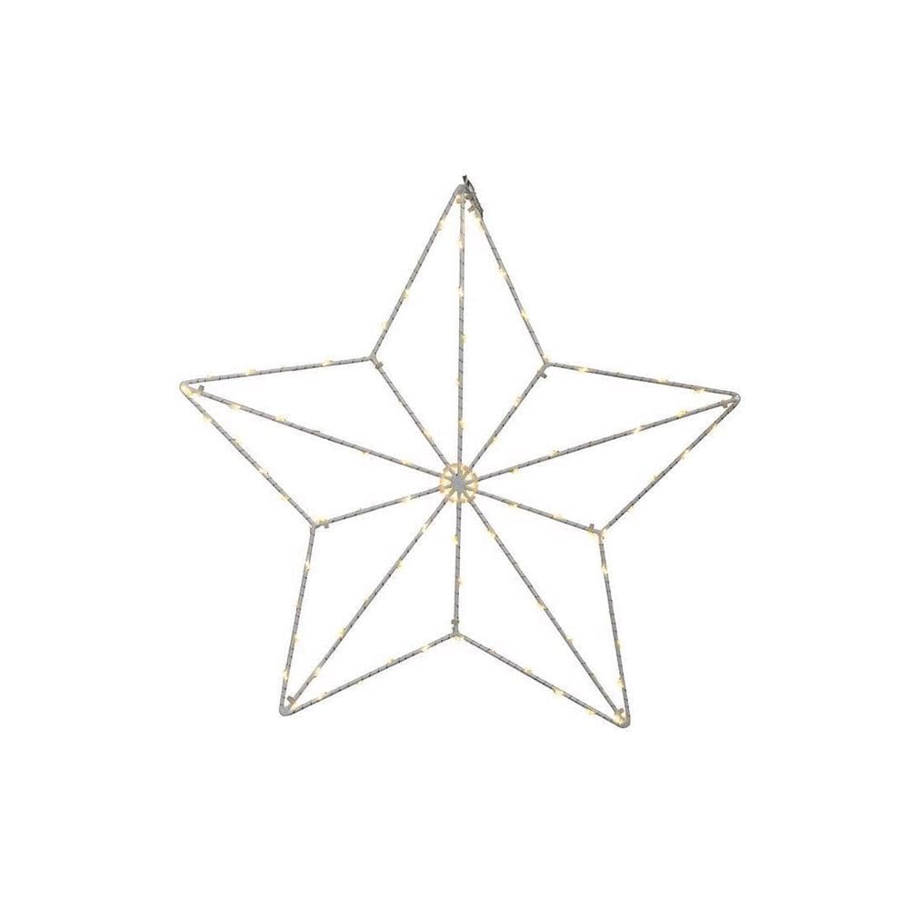 Celebrations Star Hanging Decor 38 cm de luz branca quente
