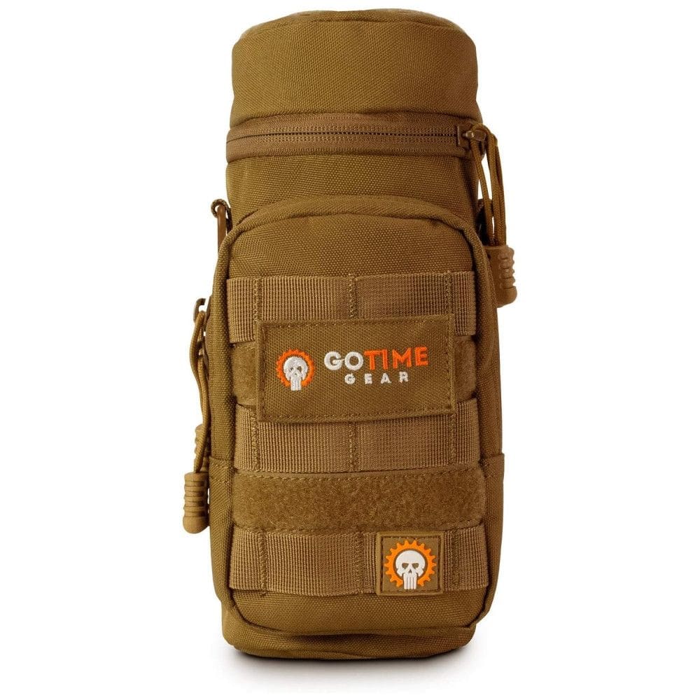 Bolsa Térmica para Garrafa 1.2L com Alça para Transporte e Bolsos, Garrafa não incluída, GO TIME GEAR, Marrom