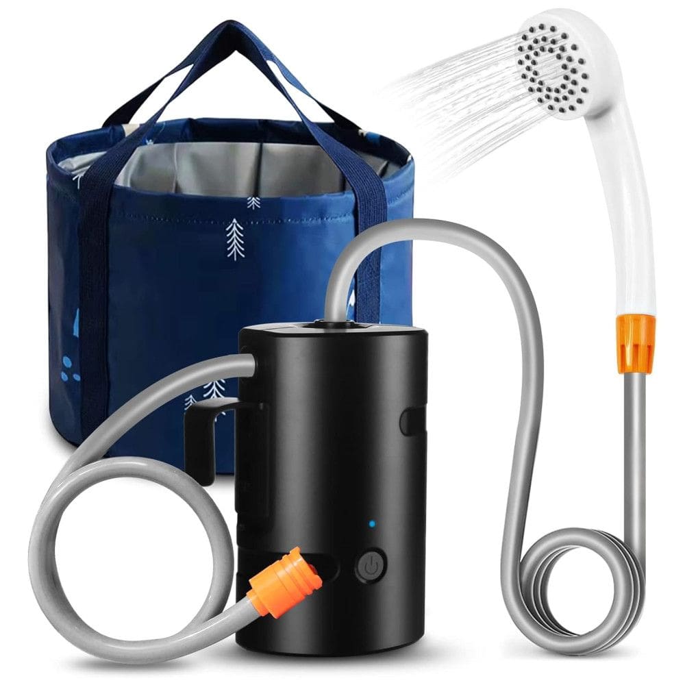 Chuveiro Portátil 20L com Bomba a Pressão e Mangueira para Acampamento, B.TAWD, Azul
