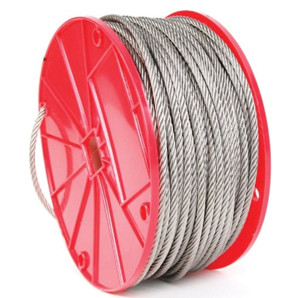 Cabo de aço Koch Industries 7x19 em aço inoxidável 0,64 cm x 38 m