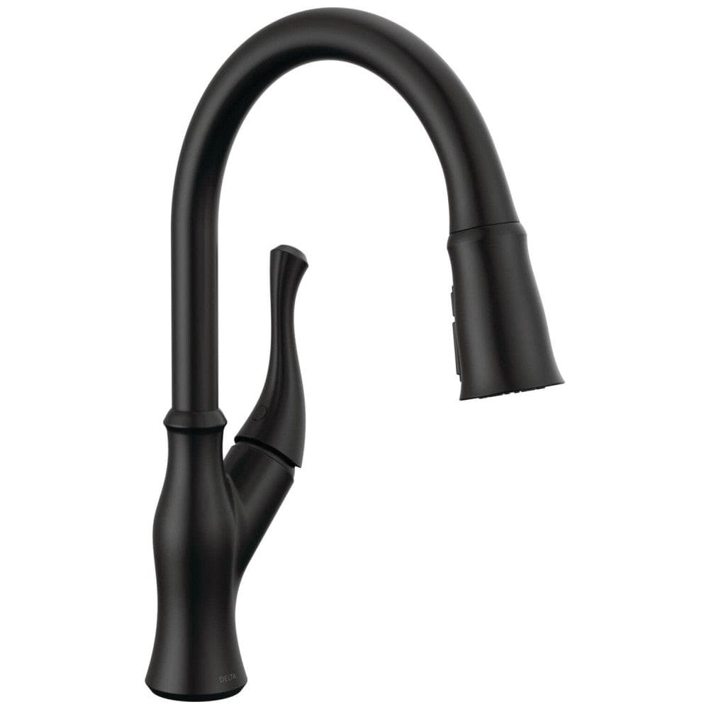 Torneira Cozinha com Pulverizador Pull Down de Ancoragem Magnética, Delta Ophelia 19888Z-BL-DST, Preto Fosco
