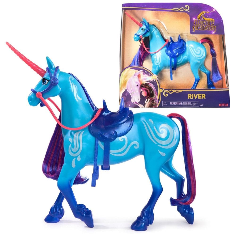 Unicórnio de 27 cm com Movimento da Cabeça e Acessórios de Equitação, Ideal para Crianças que Amam Cavalos e Brincadeiras Criativas