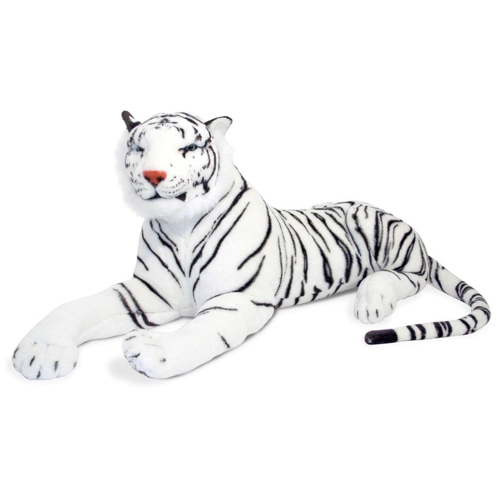 Pelúcia Tigre Branco 1,5 Metro de Comprimento com Design Realista para Crianças Acima de 3 Anos, Melissa & Doug