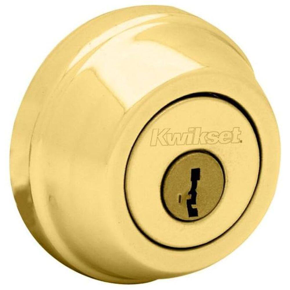 Fechadura de duplo cilindro Kwikset 785-S.STRKP 780 em latão polido