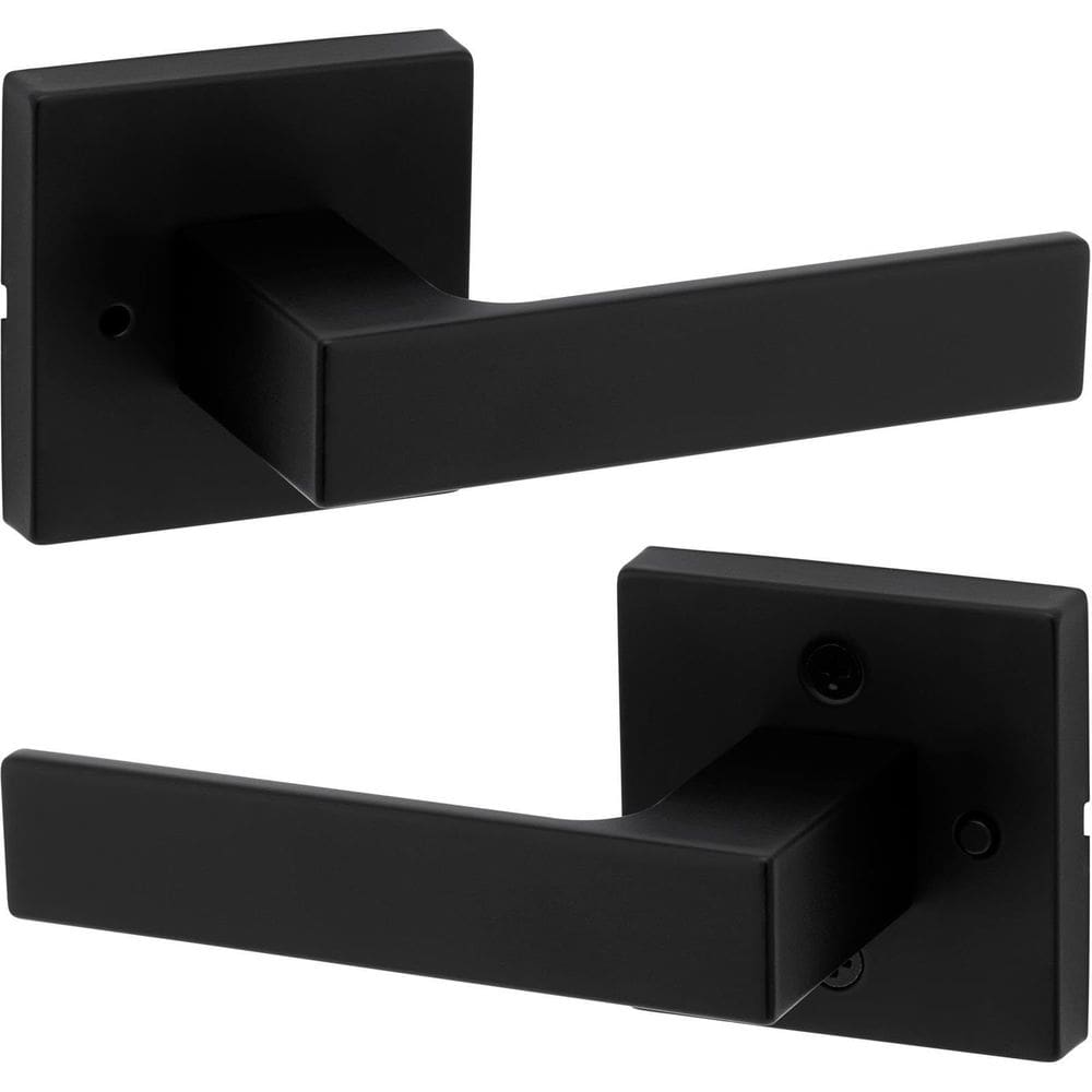 Conjunto de alavancas de porta Kwikset CP730SALSQT Privacy Matte Black