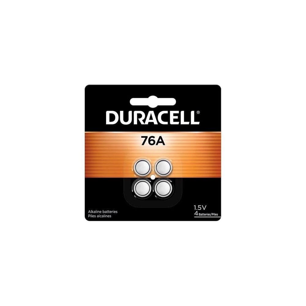 Bateria DURACELL 76A 1,5 V alcalina, pacote com 4 unidades, equivalente a LR44
