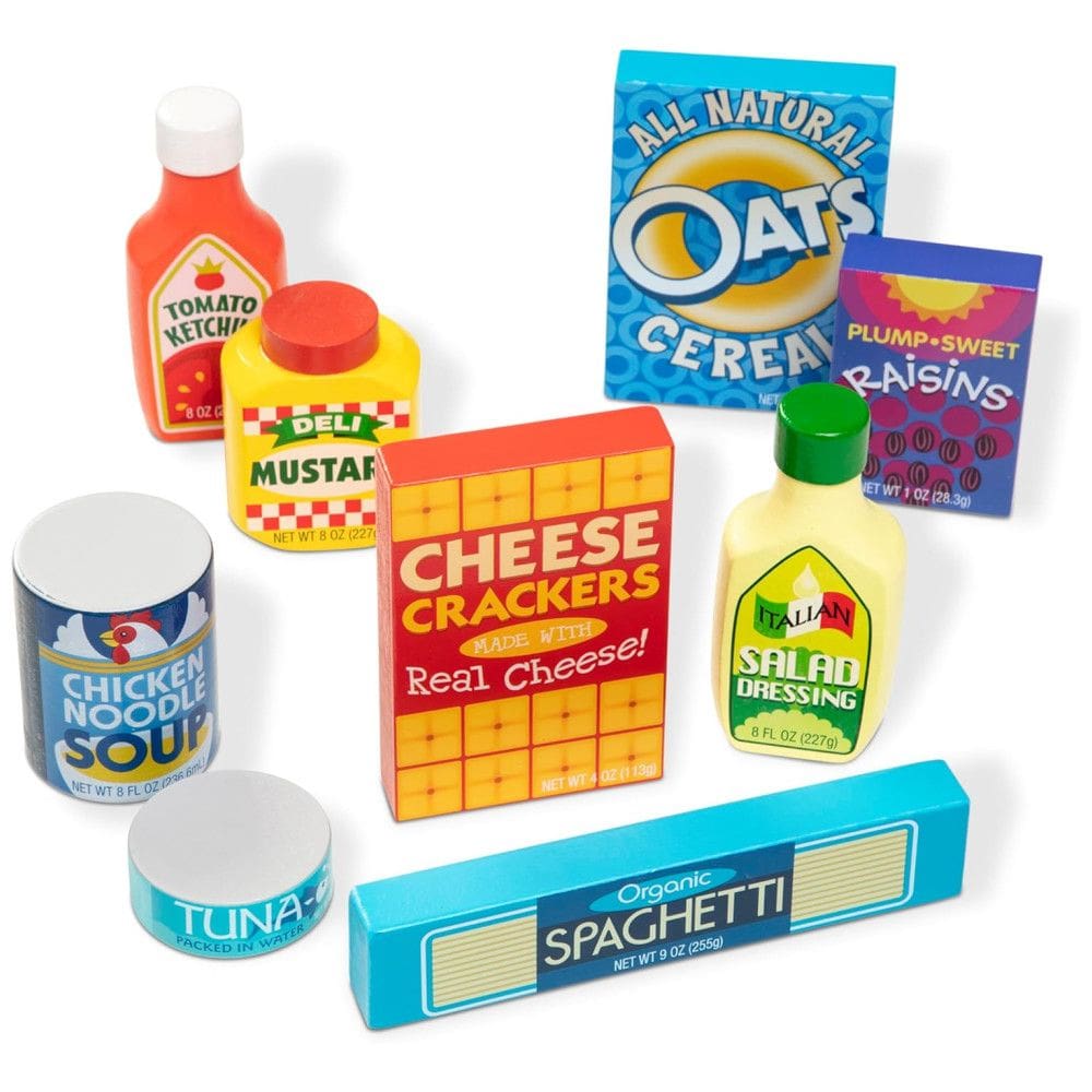 Kit Alimentos Infantil de Madeira para Brincar com 9 Peças para Crianças Acima de 3 Anos, Melissa & Doug
