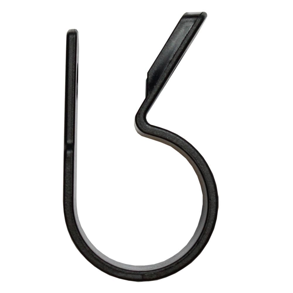 Nylon C-Clamps Pacer resistente a UV, 1 cm, preto, pacote com 25