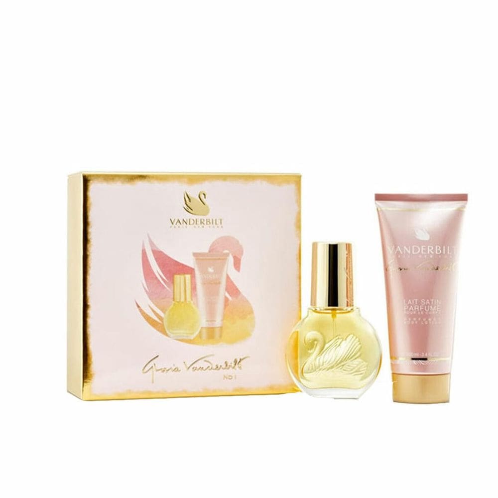 Conjunto de perfume de presente Gloria Vanderbilt para mulheres 30 ml EDT + 100 ml de loção
