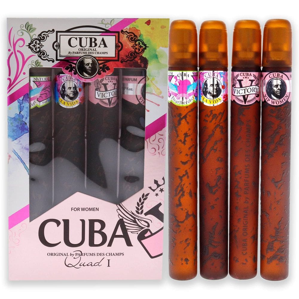 Conjunto de presentes Perfume Cuba Quad 1 Eau De Parfum 35 ml para mulheres