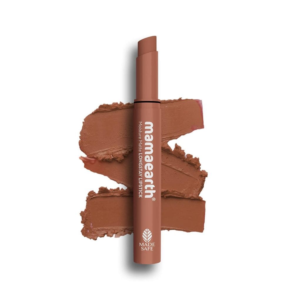 Batom Mamaearth Moisture Matte Longstay 04 Cinnamon Nude 2g