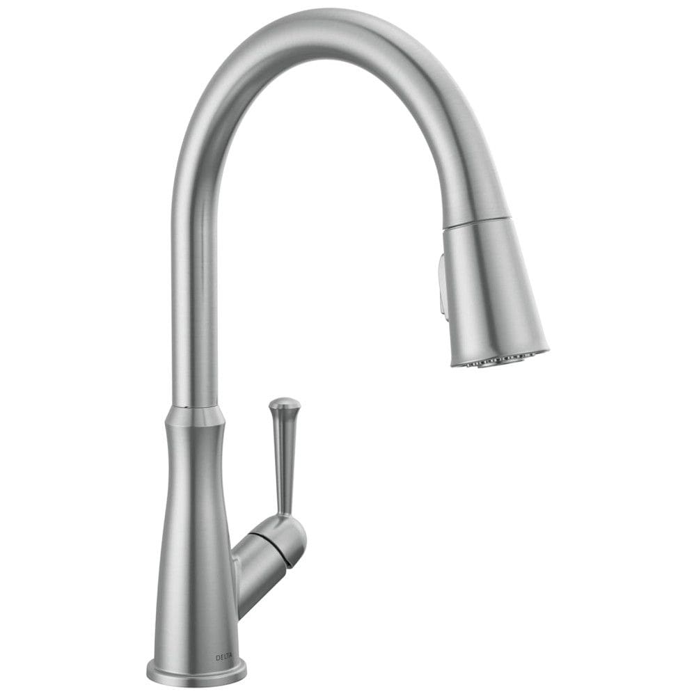 Torneira Cozinha com Pulverizador Pull Down e Ancoragem Magnética, Ártico Inoxidável Delta Westville 9110-AR-DST, Níquel Escovado