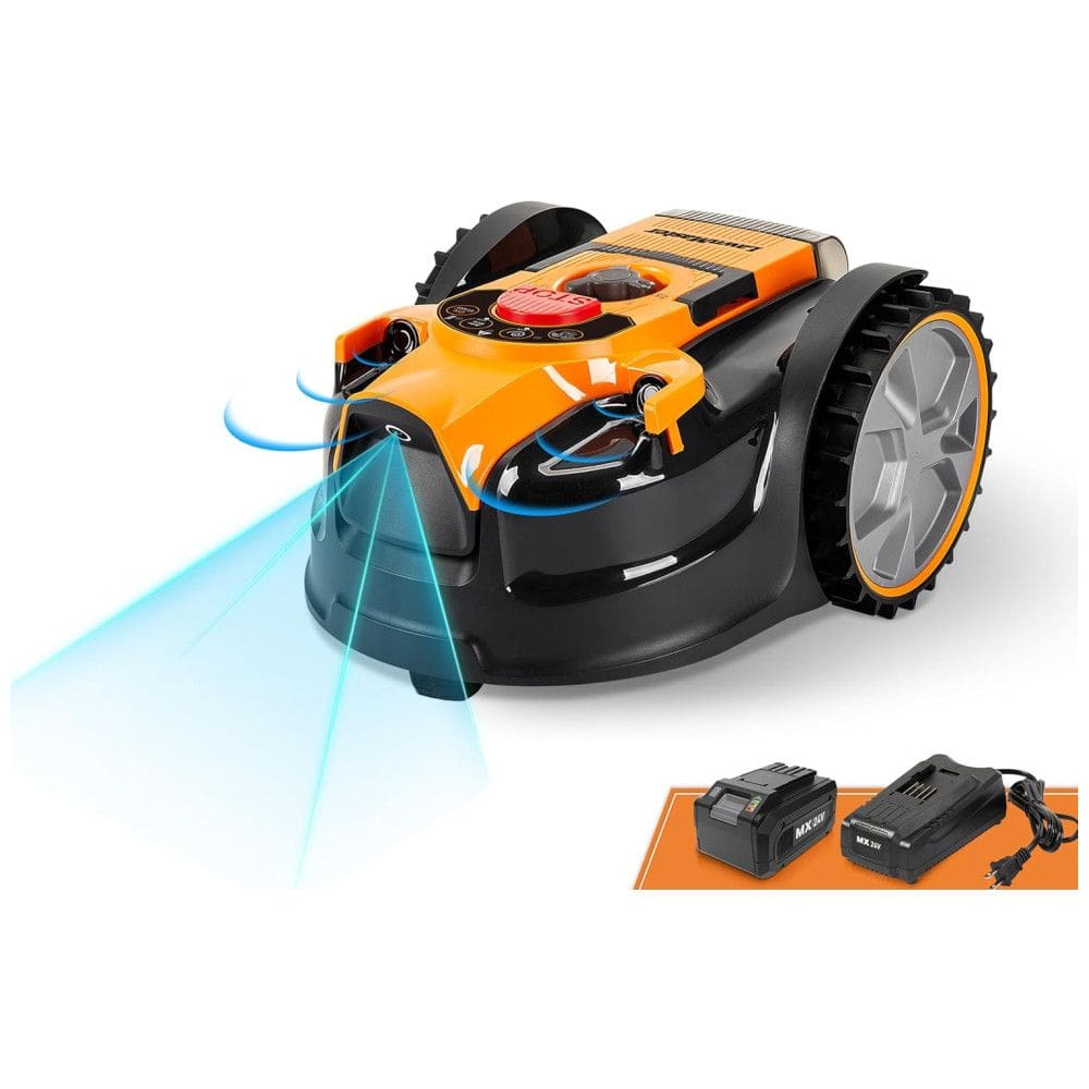Robô Cortador de Grama Sem Fio, até 92m2 com Navegação Óptica, Autonomia de 3H e Inclinação até 35%, 110V, LawnMaster OcuMow