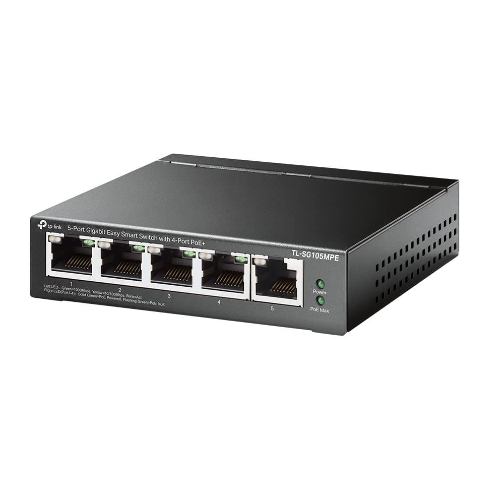 Comutador TP-Link TL-SG105MPE 5 portas Gigabit PoE+ 120 W