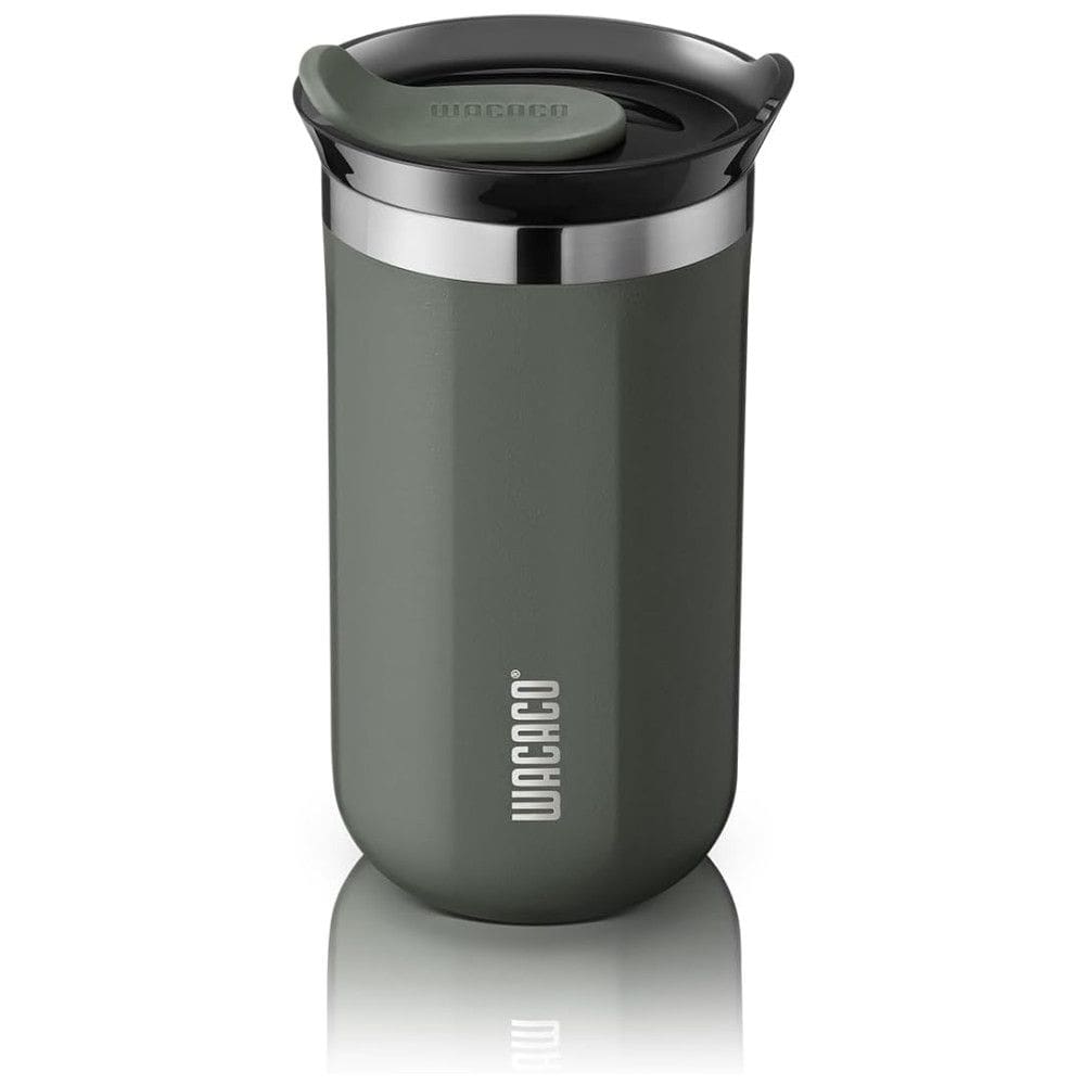 Copo para Café 300 mL Isolado a Vácuo Aço Inox Duplo com Tampa, WACACO Octaroma, Cinza escuro