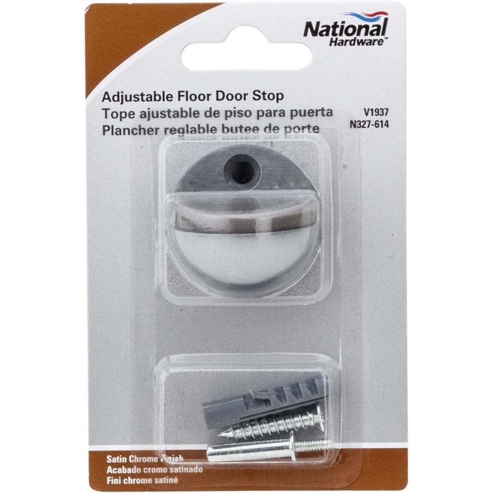 Batente de porta National Hardware cromado acetinado ajustável