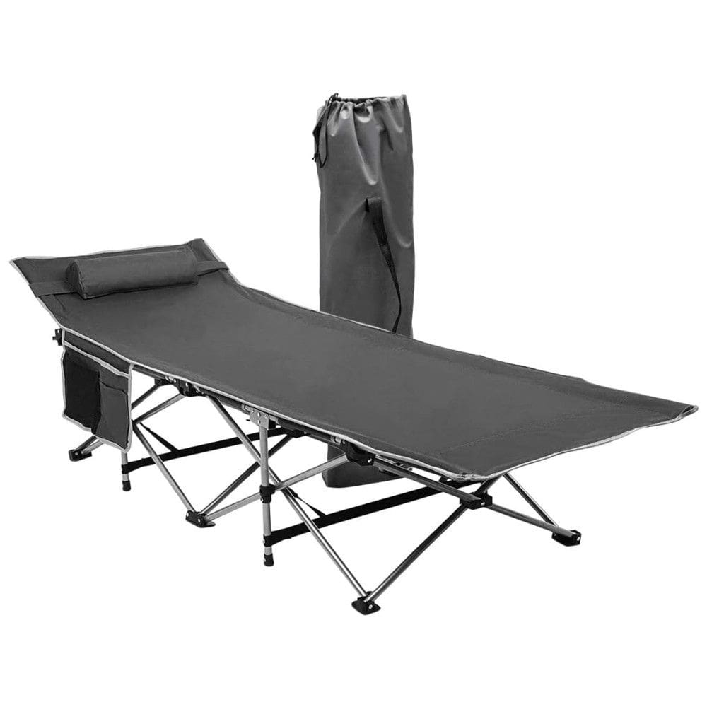 Zone Tech Cama Acampamento, Camping Dobrável Portátil, até 136 kg, ZONETECH , Preto