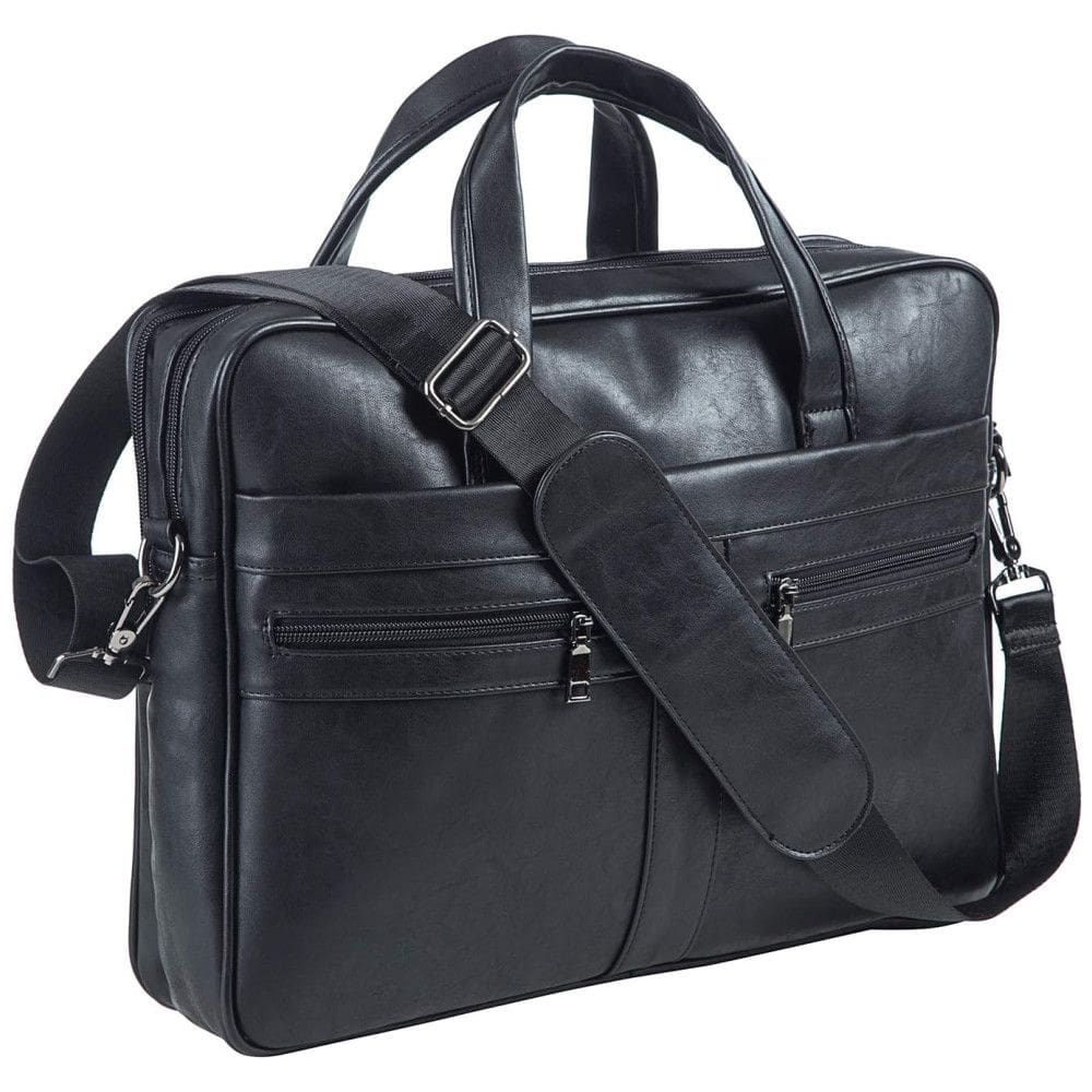Bolsa, Maleta de Couro Sintético Masculina para Laptop, SEYFOCNIA, Preto