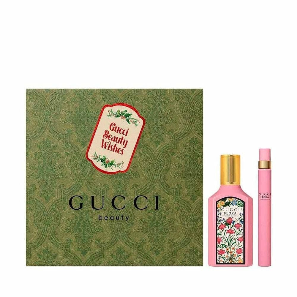 Conjunto de 2 peças de perfume Gucci Flora Gorgeous Gardenia para mulheres