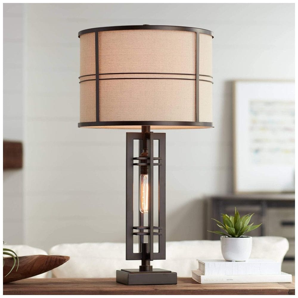 Luminária de Mesa Vintage em Metal, FRANKLIN IRON WORKS 32V47, Dourado