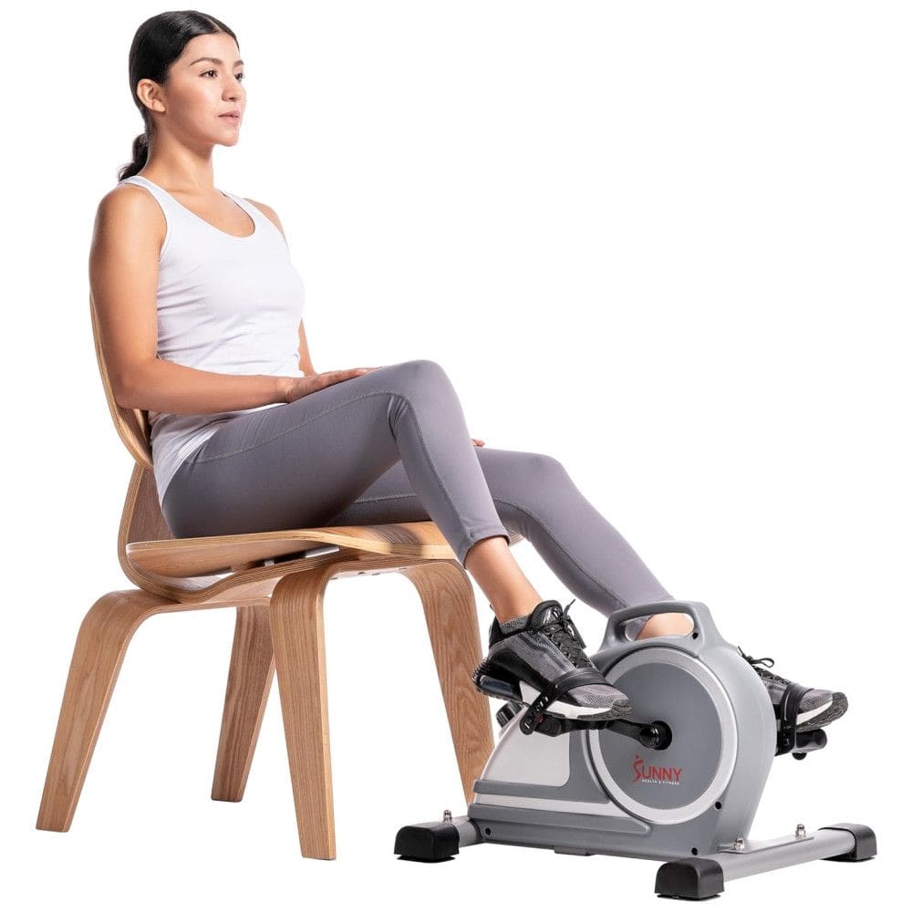 Sunny Health Fitness SF B020026 Mini Bicicleta Ergométrica Ideal Para Idosos e Treino de Braço, Perna com Painel Digital e 8 Níveis de