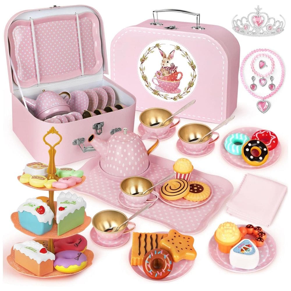 Jogo de Chá Infantil 49 Peças com Estojo de Transporte