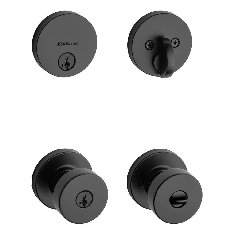 Fechadura de porta Kwikset 991 Pismo, maçaneta de entrada com chave e fechadura