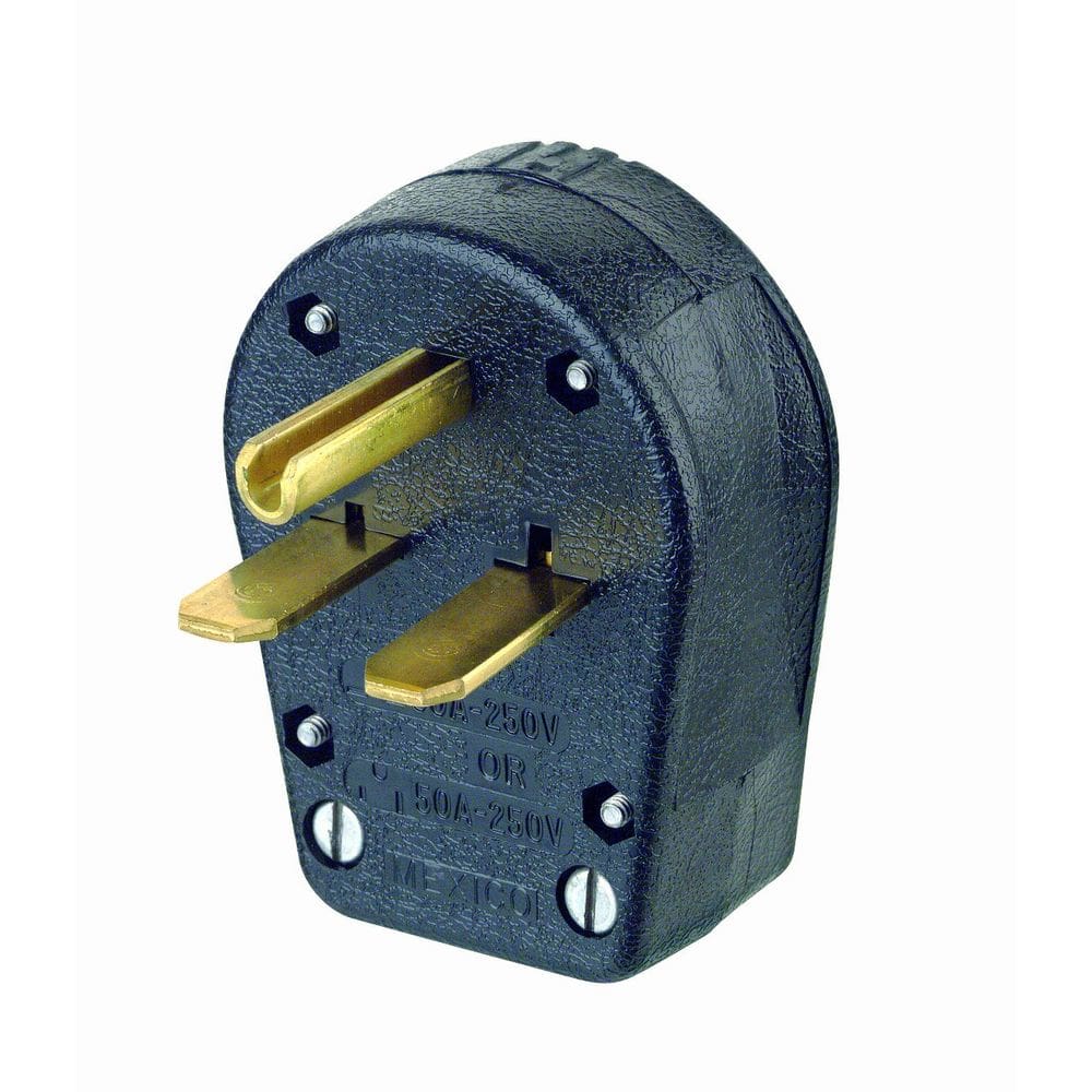 Conector Leviton 931 30/50 A, 250 volts, ângulo, aterramento preto