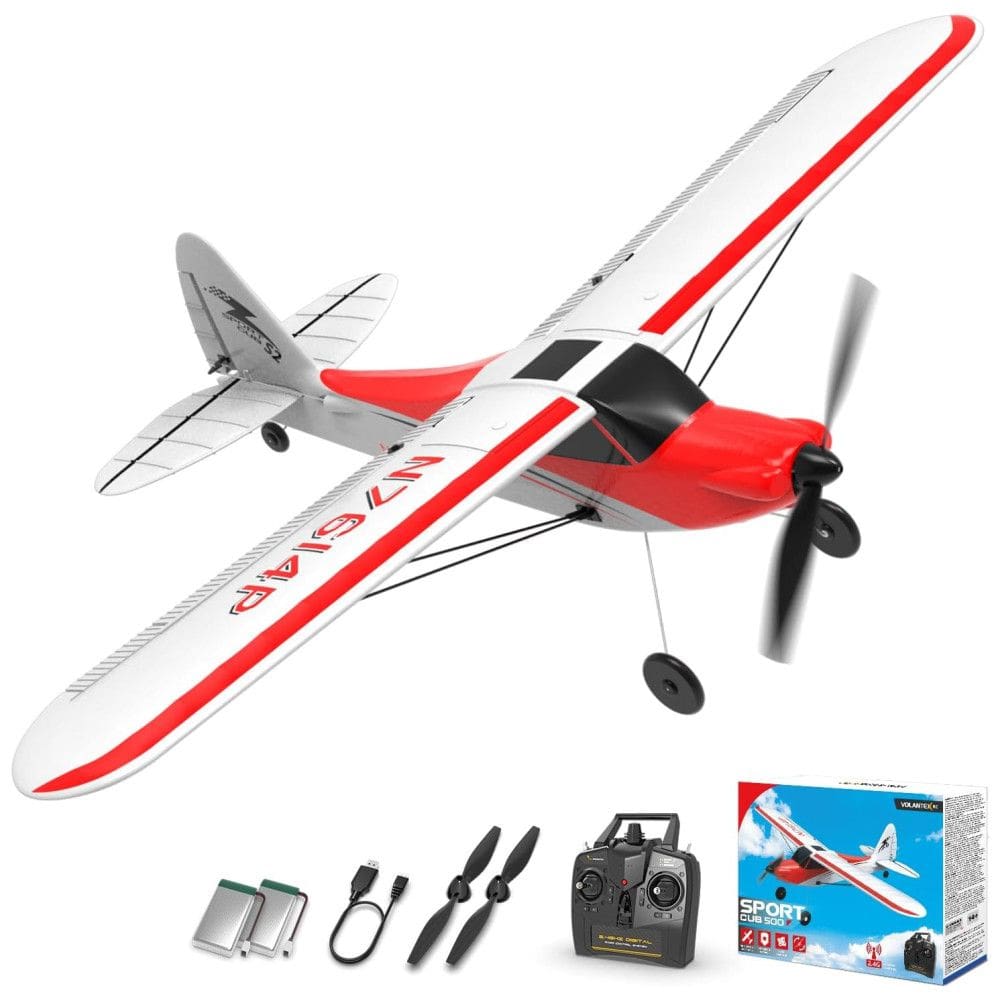Avião de Controle Remoto 2.4G Design 4CH, Idade Recomendada 14, VOLANTEXRC, Branco