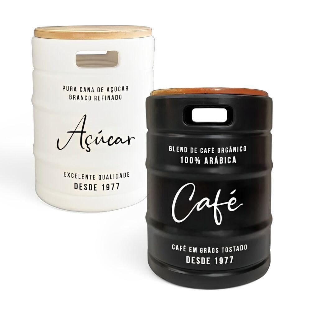 Conjunto Elegante De Bancos Banqueta Cooler Em Barris Com Tampo De Madeira Para Café E Açúcar