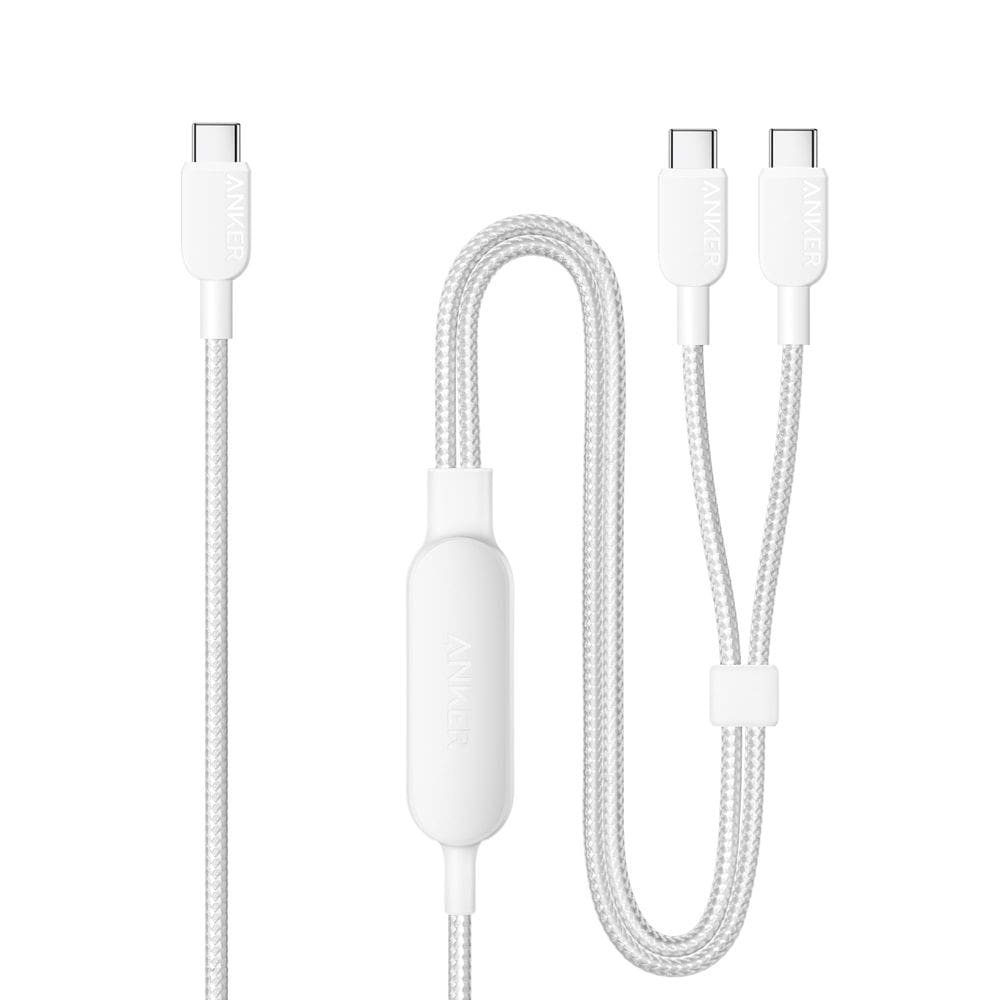 Cabo USB C Anker 2 em 1 USB C para USB C 140 W Carregamento rápido 1,2 m